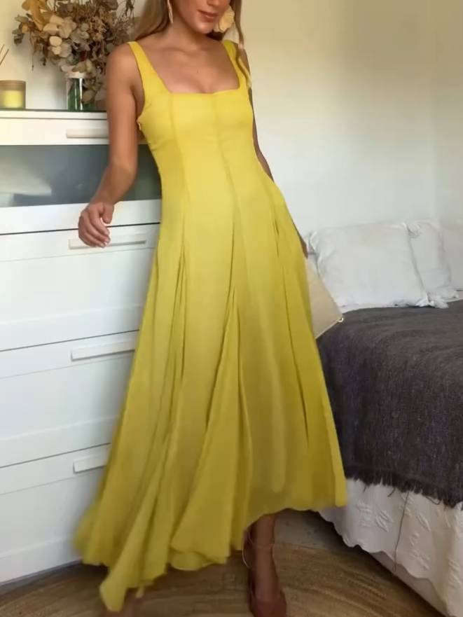 Helga - Legeres Kleid mit quadratischem Ausschnitt und integriertem Blazer