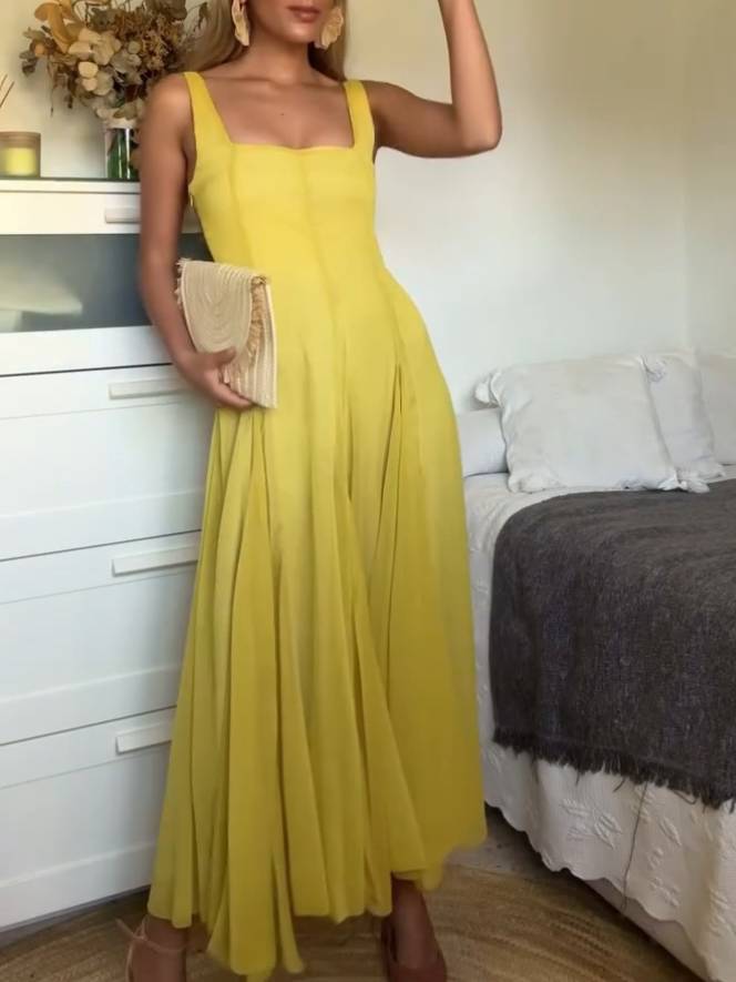 Helga - Legeres Kleid mit quadratischem Ausschnitt und integriertem Blazer