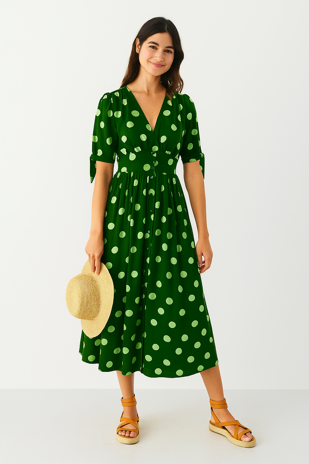 Aurelie | Elegantes gepunktetes Kleid für einen anspruchsvollen Look