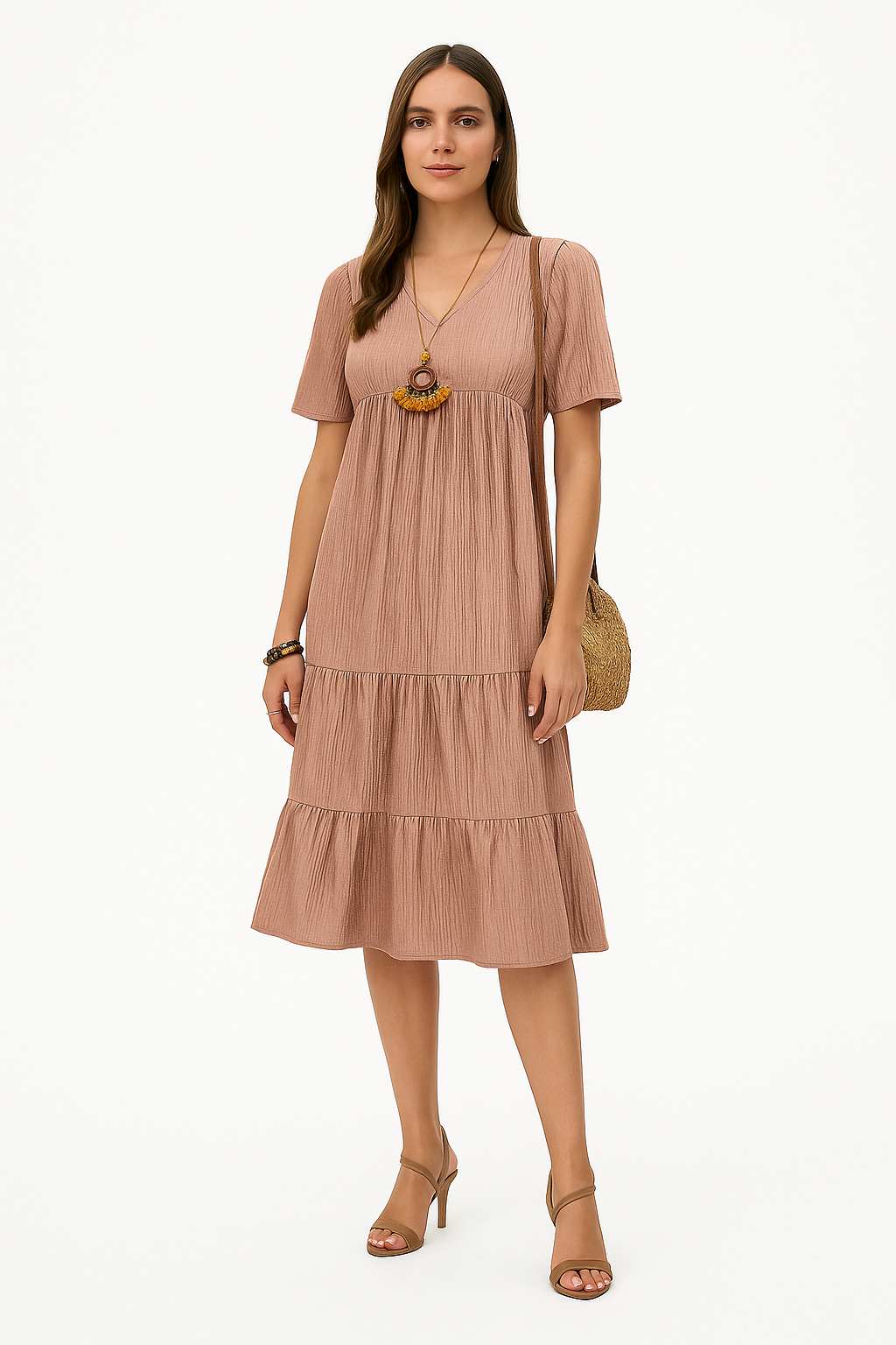 Enora - Elegantes und schmeichelhaftes Kleid, um Ihren Bauch zu betonen