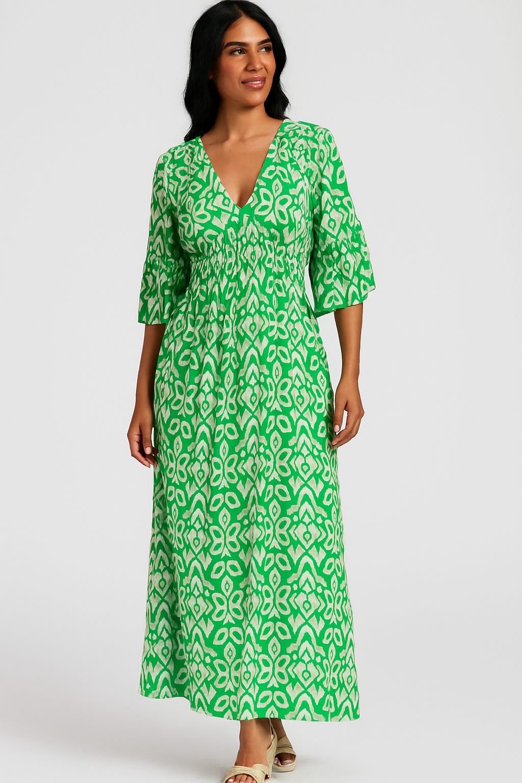 Helena - Wunderschönes blumenmuster Kleid mit V-Ausschnitt