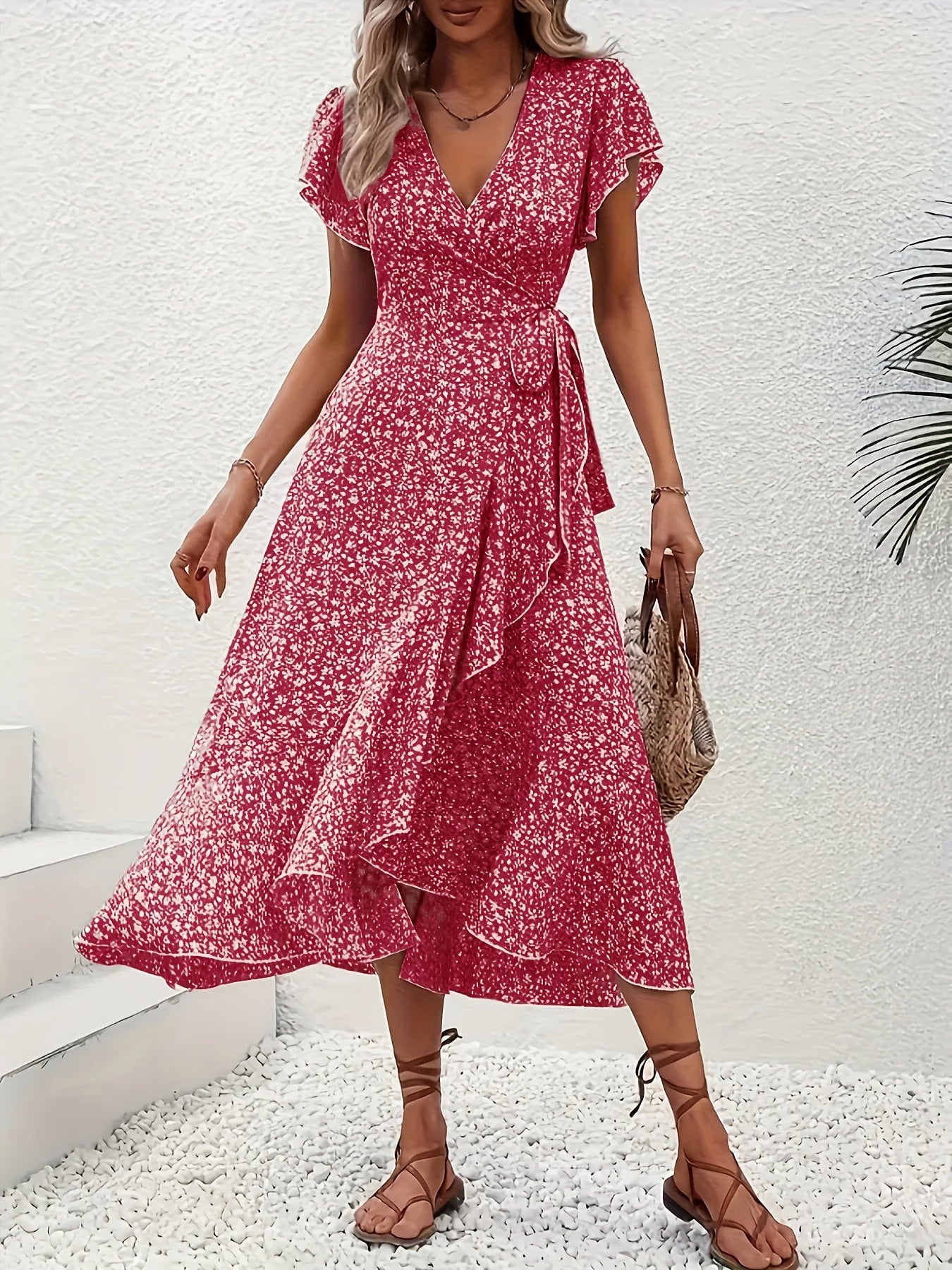Mette - Elegantes Sommerkleid mit floralem Muster und bezaubernden Details